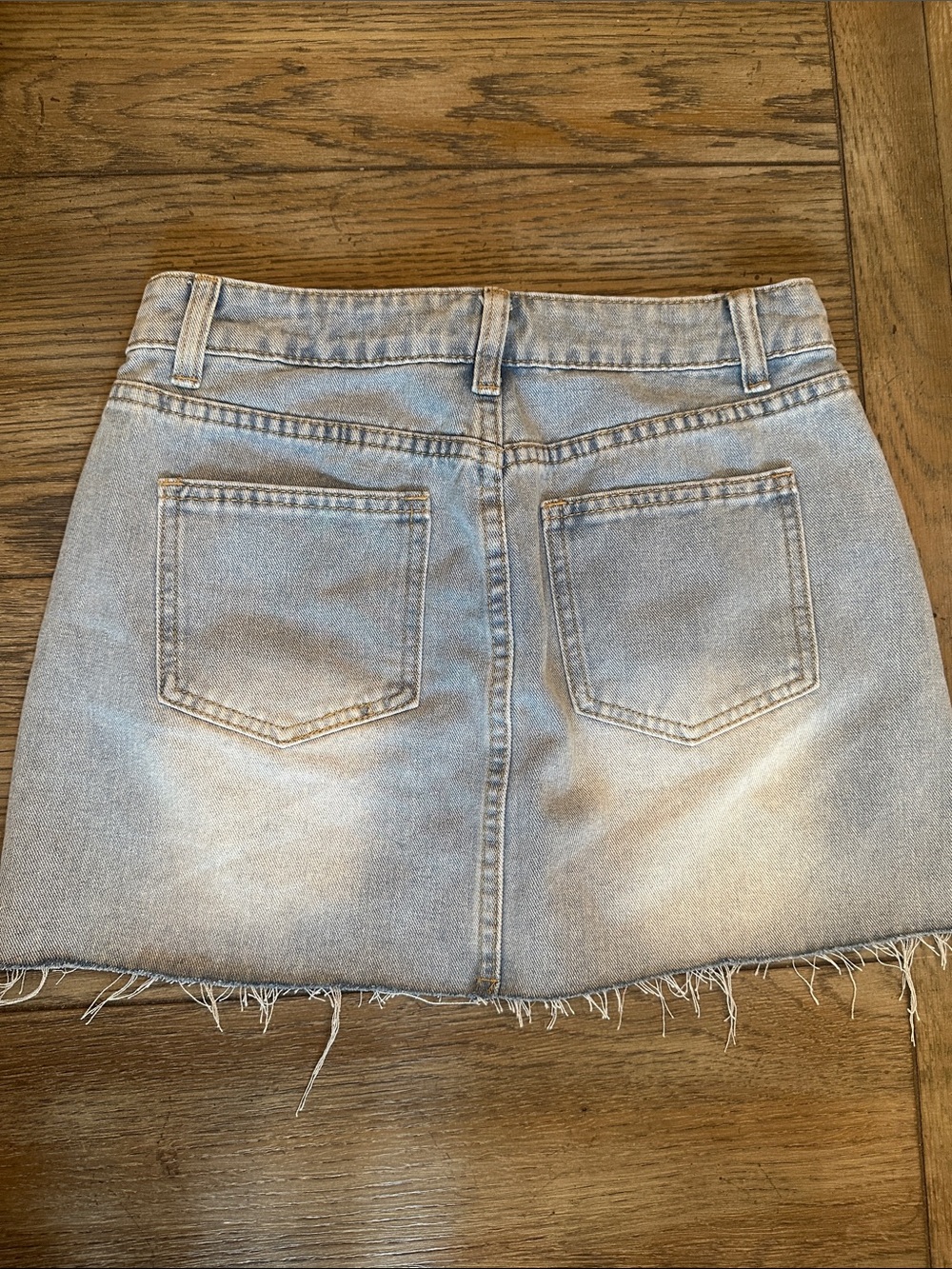 SHEIN Light Blue Frayed Hem Denim Mini Skirt SOLD✅ - Picture 5 of 7